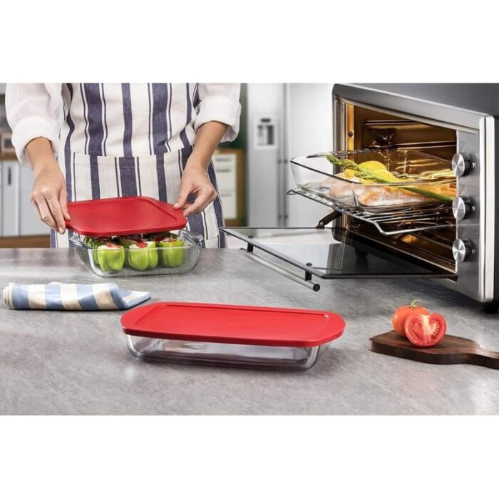 ⁦جاط بايركس مستطيل سعة 3.85 لتر مع غطاء⁩ - الصورة ⁦3⁩