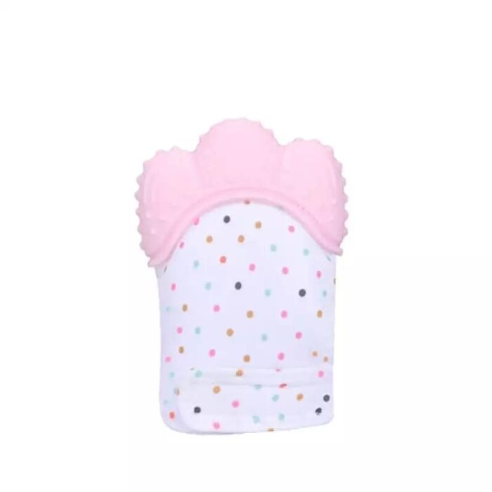 ⁦كفوف عضاضات اطفال زهري يد واحدة⁩ - الصورة ⁦3⁩