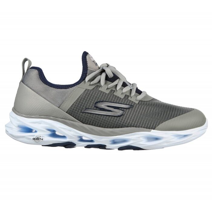 ⁦Skechers Men's GO RUN VORTEX - STORM Shoes  - حذاء سكيتشرز جو رن فورتكس- ستورم للرجال لون رمادي⁩ - الصورة ⁦5⁩
