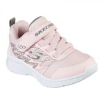 Skechers Kid's Microspec - Bright Runner Shoes - حذاء سكيتشرز ميكرو سبيس- برايت راننر للأطفال لون زهري فاتح وأبيض