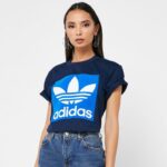 adidas Womens' Boyfriend Tee - Blue- تيشيرت اديداس بوي فريند للنساء لون ازرق
