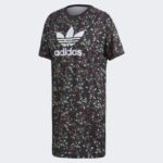 adidas Originals Floral T Shirt Dress- تيشيرت اديداس فلورال طويل للنساء لون متعدد