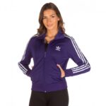 ⁦adidas Womens' Originals Firebird Track Jacket Blue- جاكيت اديداس اورجينال فيربرايد للرجال لون بنفسجي⁩ - الصورة ⁦4⁩