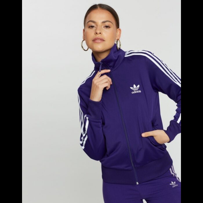 ⁦adidas Womens' Originals Firebird Track Jacket Blue- جاكيت اديداس اورجينال فيربرايد للرجال لون بنفسجي⁩ - الصورة ⁦8⁩