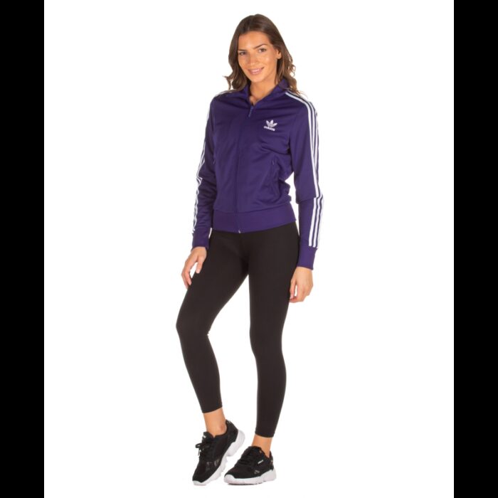 ⁦adidas Womens' Originals Firebird Track Jacket Blue- جاكيت اديداس اورجينال فيربرايد للرجال لون بنفسجي⁩ - الصورة ⁦10⁩