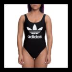 ⁦adidas Women’s Originals Trefoil Swimsuit – Black- مايوه اديداس تريفول للنساء لون أسود⁩ - الصورة ⁦10⁩