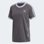 ⁦adidas Womens' Originals Tee - Grey- تيشيرت اديداس اورجينال للنساء لون رمادي⁩ - الصورة ⁦3⁩