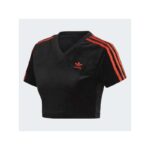 Adidas Womens' V-Day Cropped Tee- تيشيرت اديداس في ديه للنساء لون اسود