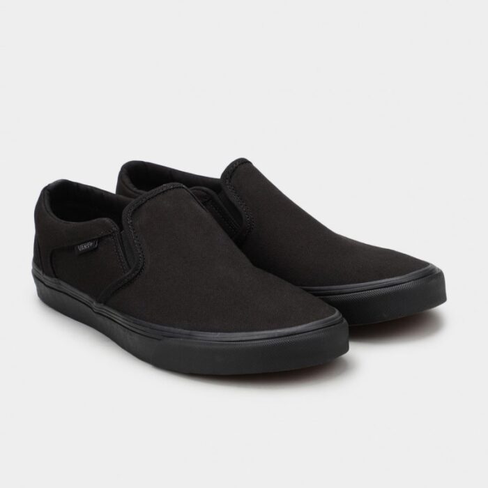 ⁦Vans Men's Asher Slipper Shoes - حذاء فانز آشر بدون رباط للرجال لون أسود⁩ - الصورة ⁦2⁩