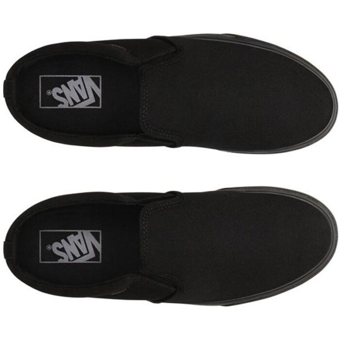 ⁦Vans Men's Asher Slipper Shoes - حذاء فانز آشر بدون رباط للرجال لون أسود⁩ - الصورة ⁦9⁩