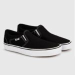 Vans Men's Asher Slipper Shoes - حذاء فانز آشر بدون رباط للرجال لون أسود وأبيض