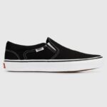 ⁦Vans Men's Asher Slipper Shoes - حذاء فانز آشر بدون رباط للرجال لون أسود وأبيض⁩ - الصورة ⁦2⁩