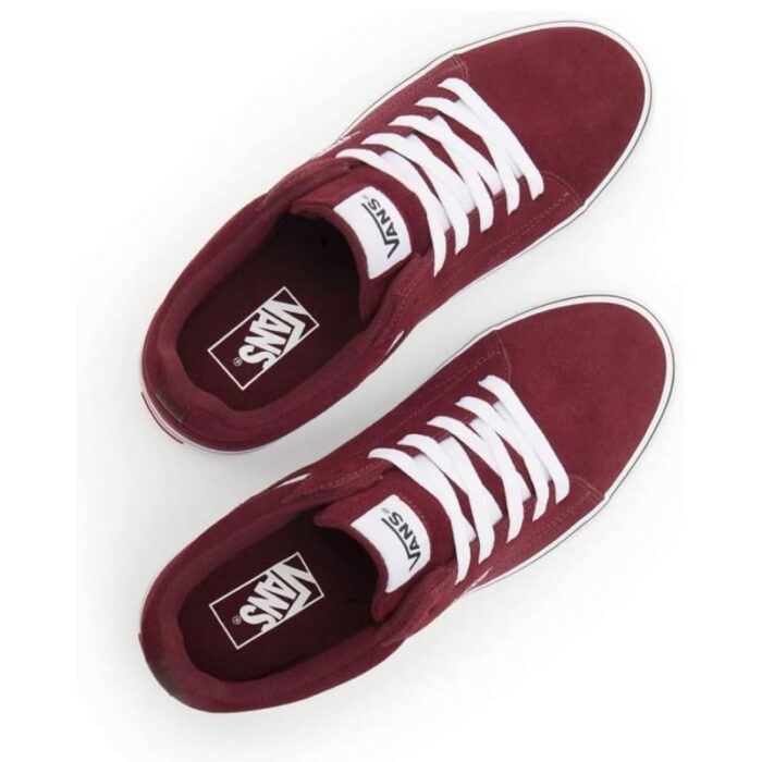 ⁦Vans Men's Seldan Shoes - حذاء فانز سيلدان للرجال لون أحمر وأبيض⁩ - الصورة ⁦8⁩