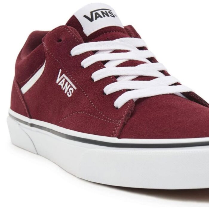 ⁦Vans Men's Seldan Shoes - حذاء فانز سيلدان للرجال لون أحمر وأبيض⁩ - الصورة ⁦10⁩