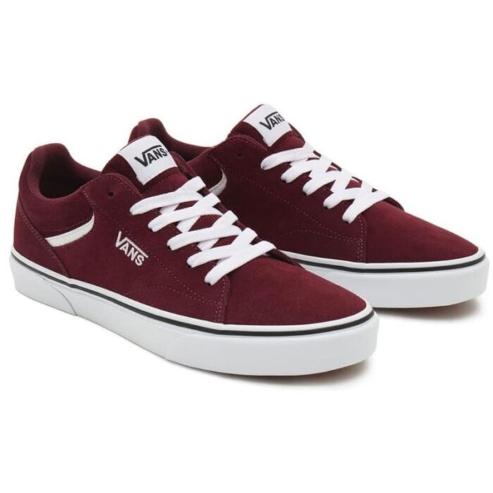 ⁦Vans Men's Seldan Shoes - حذاء فانز سيلدان للرجال لون أحمر وأبيض⁩ - الصورة ⁦11⁩