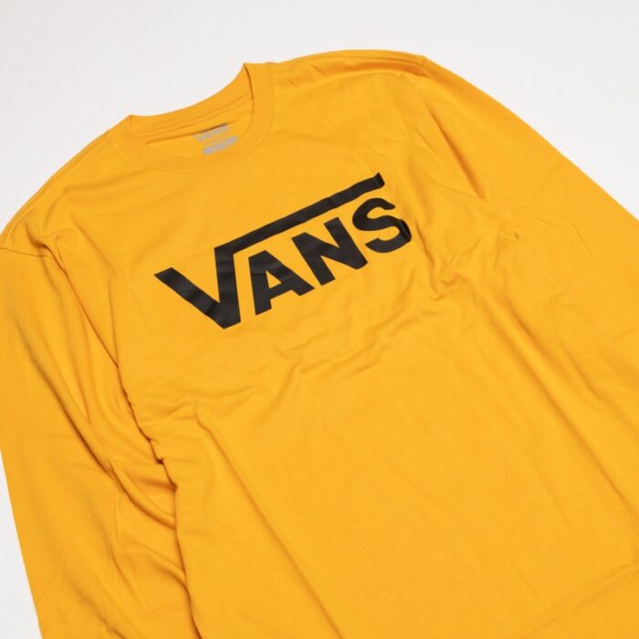 ⁦Vans Men's Classic Long Sleeve T-Shirt - تيشيرت فانز كلاسيك بأكمام طويلة للرجال لون أصفر⁩ - الصورة ⁦3⁩