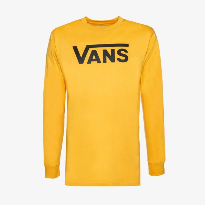 ⁦Vans Men's Classic Long Sleeve T-Shirt - تيشيرت فانز كلاسيك بأكمام طويلة للرجال لون أصفر⁩ - الصورة ⁦4⁩