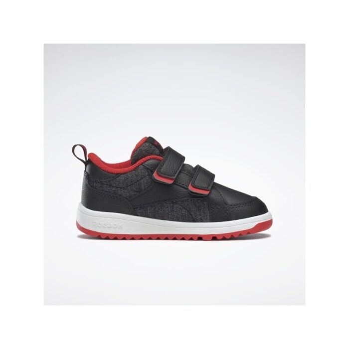 10303712_67db0c6a9ee37 Reebok Kids' Weebok Clasp Low Shoes- حذاء ريبوك ويبوك كلاسب لو للأطفال لون أسود وأحمر - الصورة 1