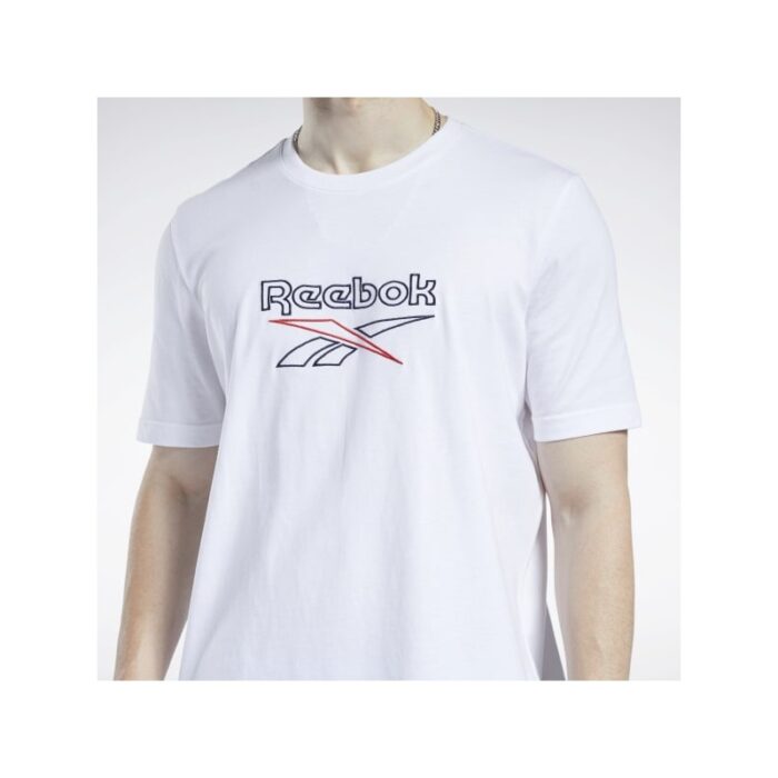 ⁦Reebok Mens' Classic Vector T Shirt- تيشيرت ريبوك كلاسيك فيكتور للرجال لون أبيض⁩ - الصورة ⁦4⁩