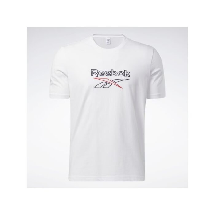 ⁦Reebok Mens' Classic Vector T Shirt- تيشيرت ريبوك كلاسيك فيكتور للرجال لون أبيض⁩ - الصورة ⁦5⁩