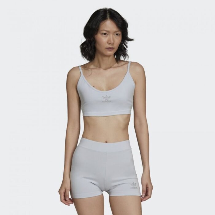 ⁦حمالة صدر بلوزة بنمط صدرية توب بطباعة شعار الماركة من اديداس للنساء لون سكني Adidas 2000 LUXE BRA TOP⁩ - الصورة ⁦9⁩