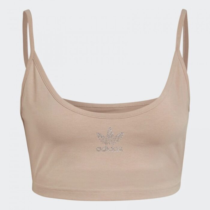 10303943_67db0d3ced485 adidas 2000 Luxe Bra Top - Beige صدرية اديداس 2000 لوكس للنساء لون بيج - الصورة 1