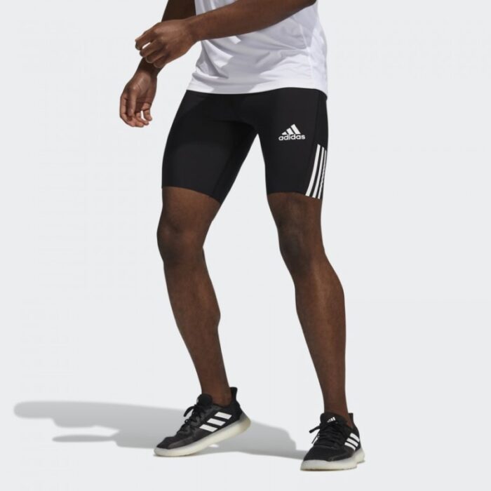 ⁦Adidas Mens' AEROREADY Lyte Ryde Techfit Short- شورت اديداس ارةريدي للرجال لون أسود⁩ - الصورة ⁦2⁩