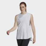 ⁦adidas Women's Karlie Kloss Loose Tank Top - White- توب تانك اديداس كارلي كلوس للنساء لون أبيض⁩ - الصورة ⁦2⁩
