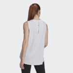 ⁦adidas Women's Karlie Kloss Loose Tank Top - White- توب تانك اديداس كارلي كلوس للنساء لون أبيض⁩ - الصورة ⁦3⁩