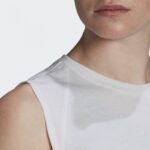 ⁦adidas Women's Karlie Kloss Loose Tank Top - White- توب تانك اديداس كارلي كلوس للنساء لون أبيض⁩ - الصورة ⁦8⁩