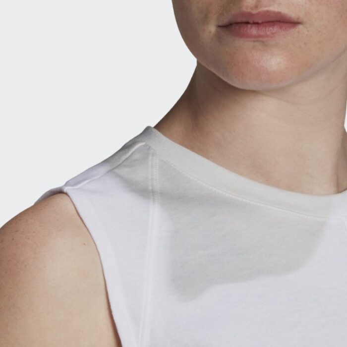 ⁦adidas Women's Karlie Kloss Loose Tank Top - White- توب تانك اديداس كارلي كلوس للنساء لون أبيض⁩ - الصورة ⁦8⁩