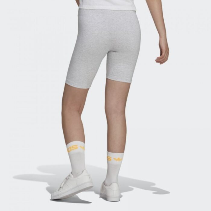 ⁦adidas Women's Logo Play Short Tights - Grey- شورت اديداس لوجو بلي للنساء لون رمدي⁩ - الصورة ⁦3⁩