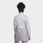 ⁦adidas Womens' Long Sleeve Windbreaker Dress - Grey- جاكيت اديداس طويل للنساء لون رمادي⁩ - الصورة ⁦5⁩