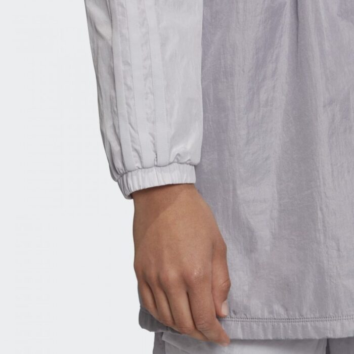 ⁦adidas Womens' Long Sleeve Windbreaker Dress - Grey- جاكيت اديداس طويل للنساء لون رمادي⁩ - الصورة ⁦8⁩