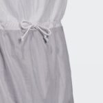 ⁦adidas Womens' Long Sleeve Windbreaker Dress - Grey- جاكيت اديداس طويل للنساء لون رمادي⁩ - الصورة ⁦9⁩