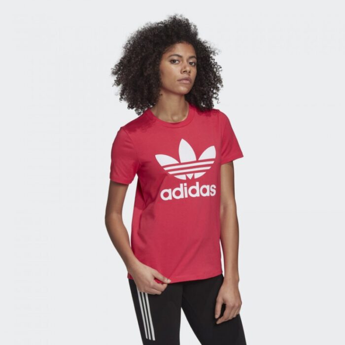 ⁦adidas Womens' Trefoil Tee - Pink- تيشيرت اديداس تريفول للنساء لون زهري⁩ - الصورة ⁦6⁩
