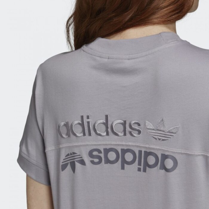 ⁦adidas Womens' Originals R.Y.V. TEE -Grey- تيشيرت اديداس للنساء لون رمادي⁩ - الصورة ⁦9⁩