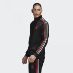 ⁦adidas Long Sleeve Zip Up Chile 20 Black⁩ - الصورة ⁦4⁩