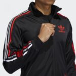 ⁦adidas Long Sleeve Zip Up Chile 20 Black⁩ - الصورة ⁦7⁩