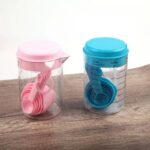 مطربان معيار بيبي مع معالق (زهري + ازرق)