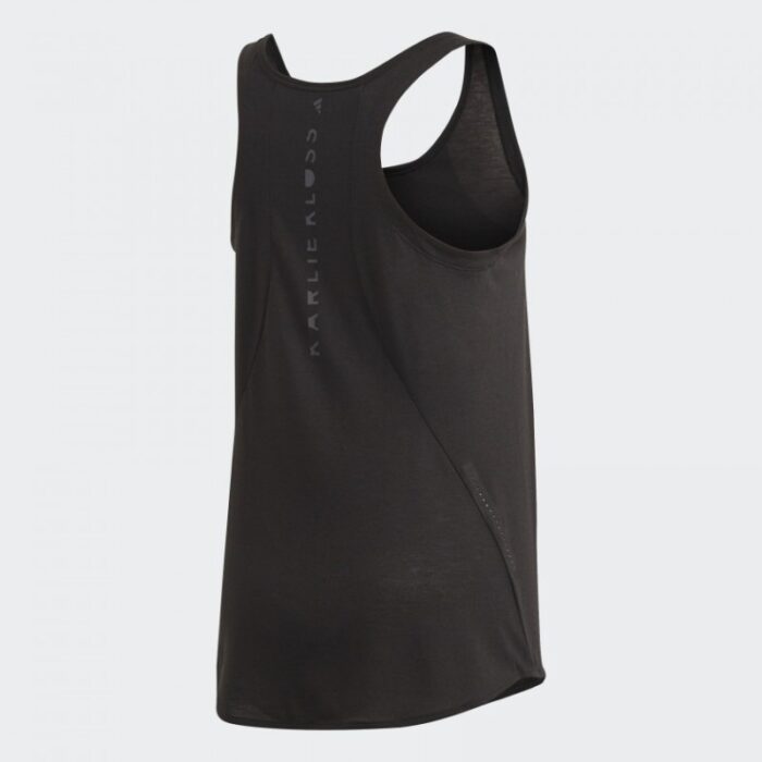 ⁦adidas Womens' Karlie Kloss Long Tank Top - Black- توب تانك اديداس كيرلي كلوز للنساء لون أسود⁩ - الصورة ⁦2⁩