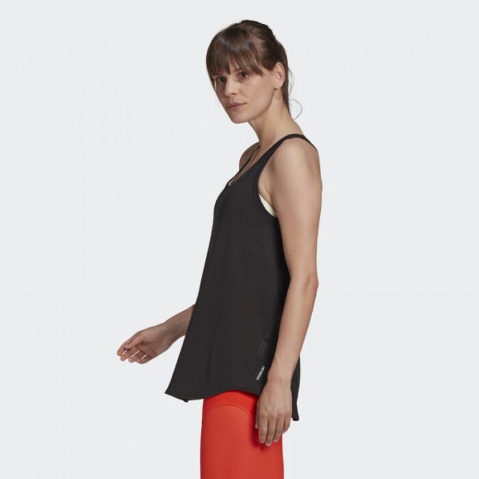 ⁦adidas Womens' Karlie Kloss Long Tank Top - Black- توب تانك اديداس كيرلي كلوز للنساء لون أسود⁩ - الصورة ⁦4⁩