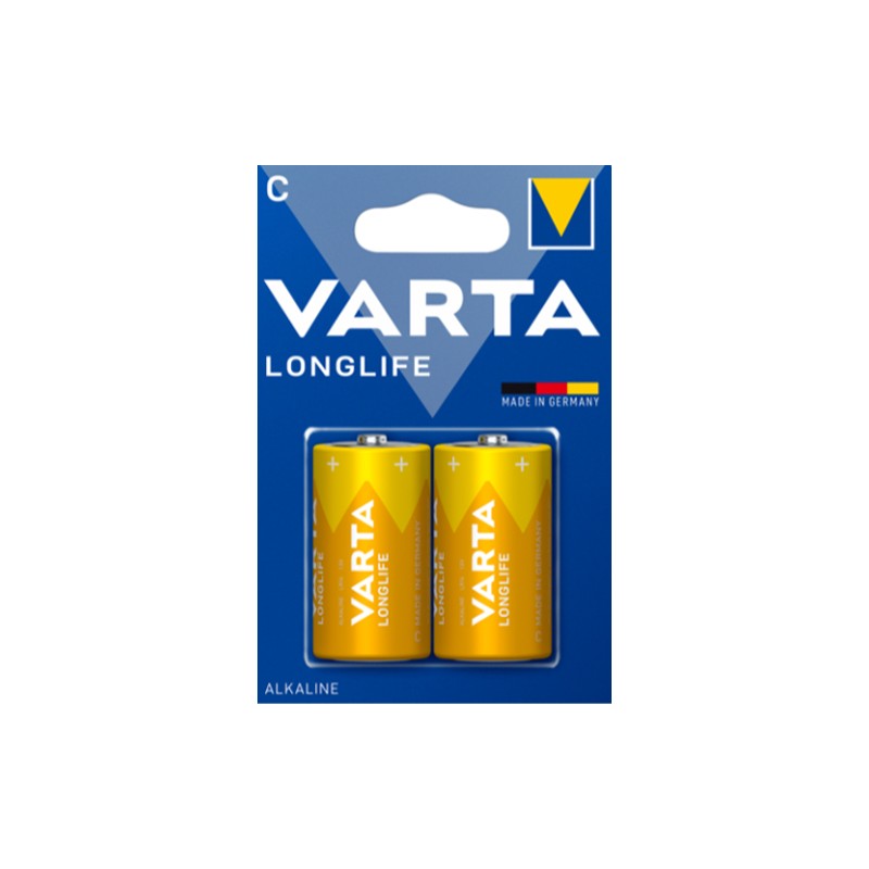 ⁦بطاريات فارتا لونغ لايف C 2 Varta Batteries Longlife C 2⁩ - الصورة ⁦1⁩