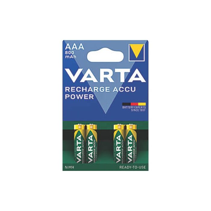 ⁦بطاريات فارتا قابلة للشحن AAA4 AAA4 R2U Rechargable Batteries⁩ - الصورة ⁦2⁩