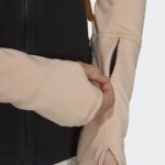 ⁦adidas Womens' Terrex Tech Ed Fleece - Black- جاكيت اديداس تريكس للنساء لون اسود وبيج⁩ - الصورة ⁦8⁩