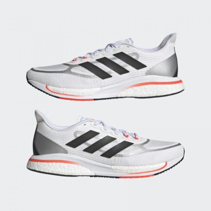 ⁦adidas Supernova+ Shoes-  حذاء اديداس سوبر نوفا بلس للرجال لون أبيض ورمادي⁩ - الصورة ⁦8⁩