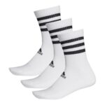 Adidas 3S stripes classic cushioned socks- جوارب ثلاث خطوط كلاسيك للجنسين لون أبيض