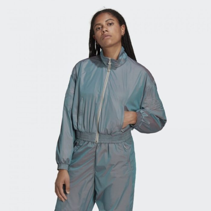 ⁦adidas Womens' Adicolor Iridescent Track Jacket - Multicolor- جاكيت اديداس ادي كلر للنساء⁩ - الصورة ⁦2⁩