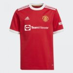 adidas Manchester United 21/22 Home Jersey - Red- تيشيرت اديداس مانشستر يونيتد للجنسين لون أحمر
