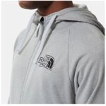 ⁦The North Face Men's M Exploration Zip Hoodie  - جاكيت ذا نورث فيس ام اكسبلوريشن هودي للرجال لون رمادي⁩ - الصورة ⁦5⁩
